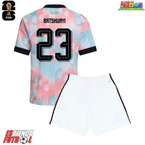 Bélgica Michy Batshuayi #23 Segunda Equipación Niños Mundial 2026 Manga Corta (+ Pantalones cortos)